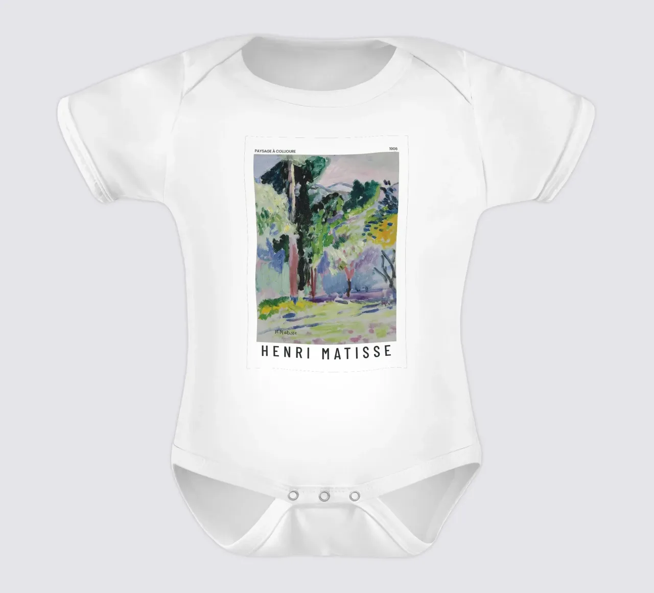 Henri Matisse - Paesaggio a Collioure body neonato maniche corte da Perdana shop
