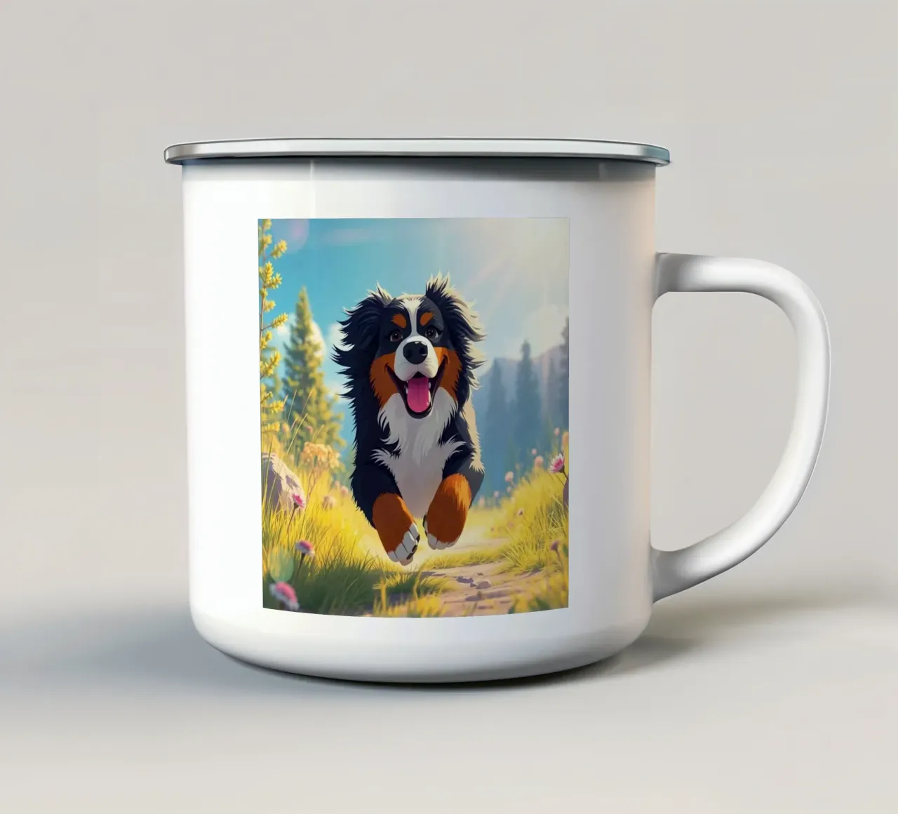 Bellissimo cane da montagna bernese #154 tazza in smalto da Yumis.Beargang.and.Me