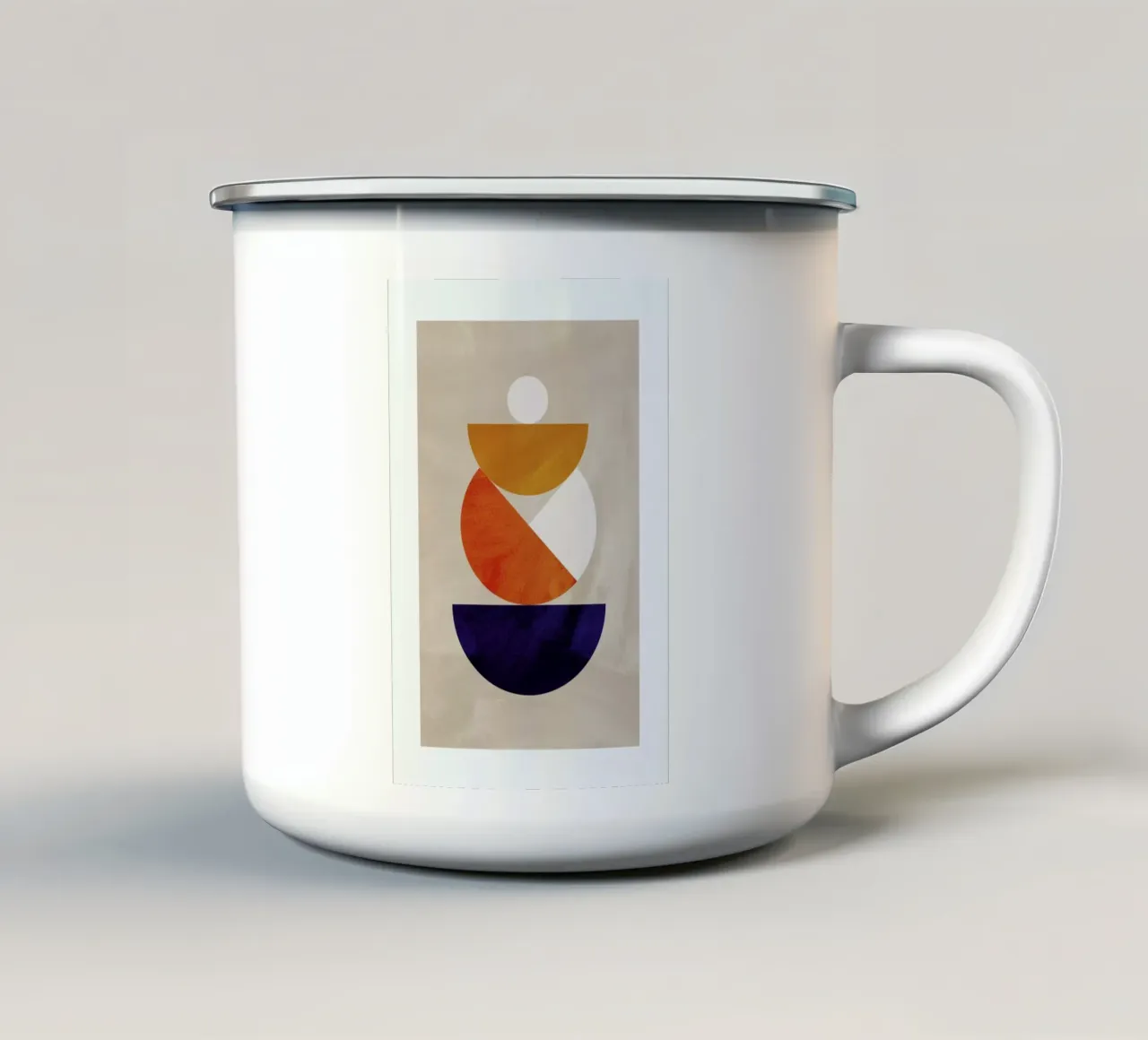 Nesting Colours Emaille Tasse von Pure