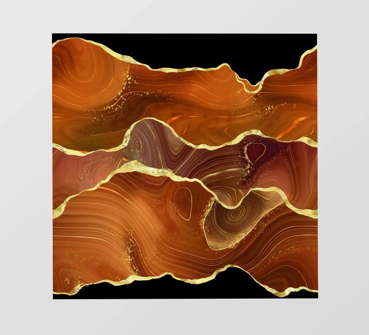 Orange-Gold-Glitzer-Achat Textur 01 PVC Plane von Gemstone Textures