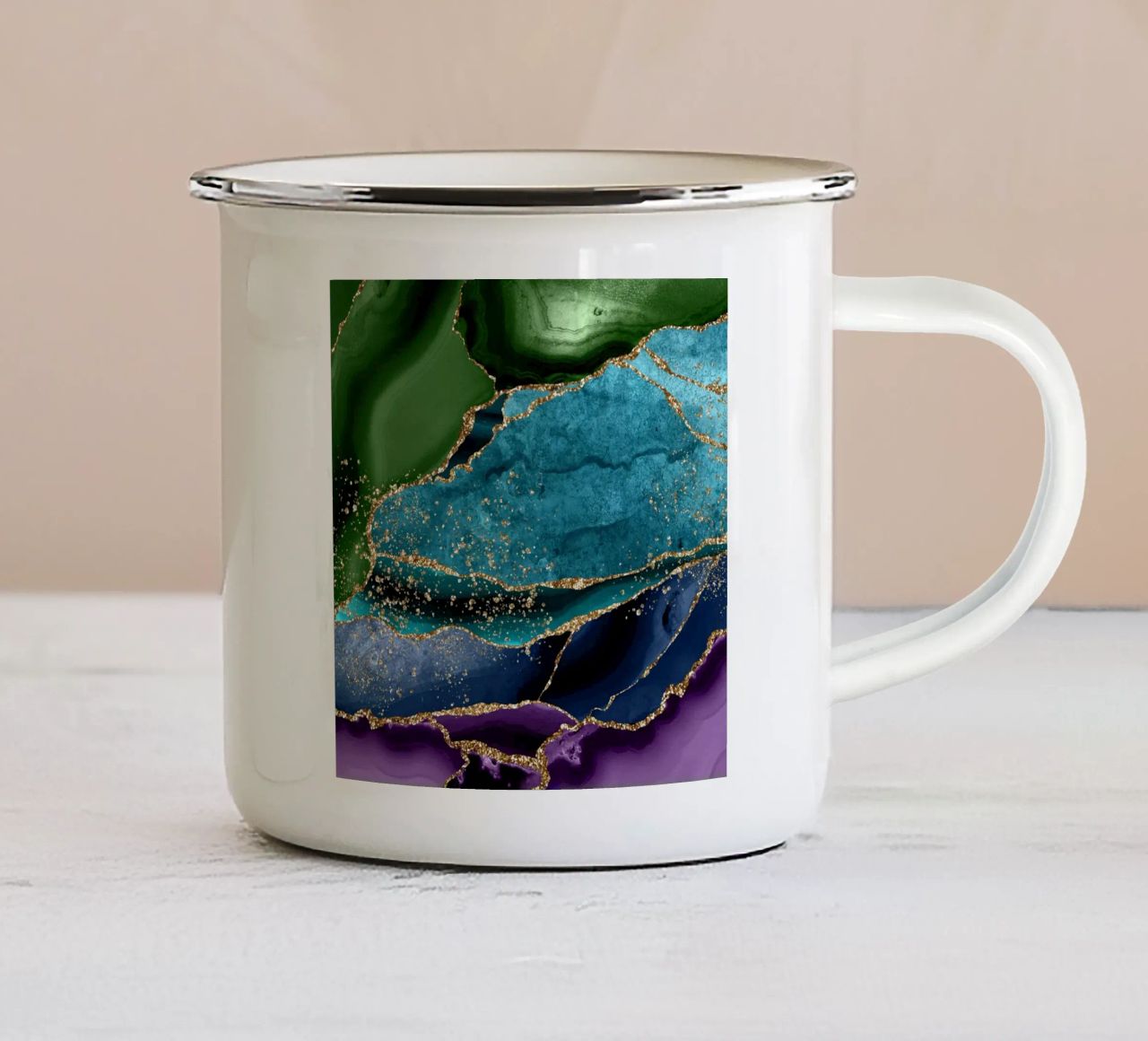 Agata pavone Texture 01 tazza in smalto da Gemstone Textures