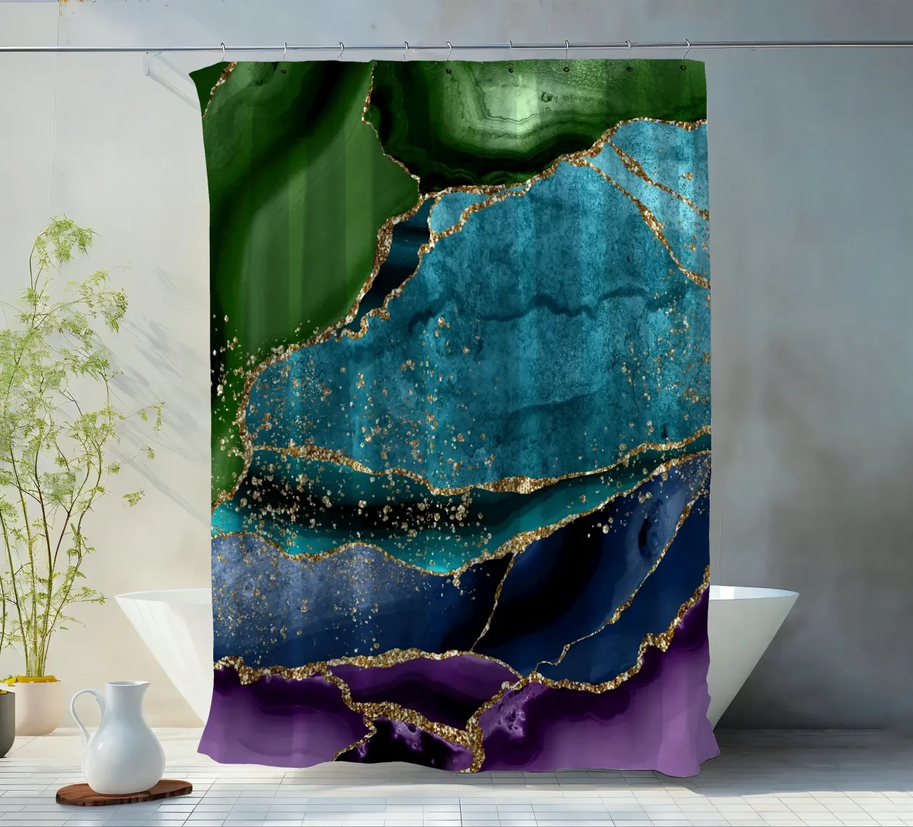 Agata pavone Texture 01 tenda da doccia da Gemstone Textures