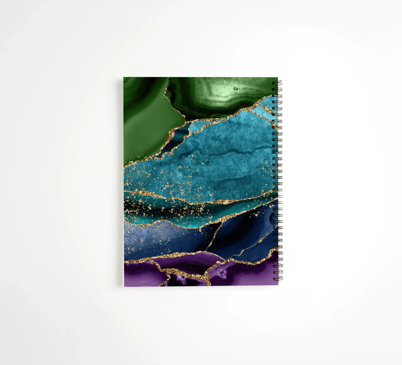 Peacock Agate Texture 01 spiral notebook by Gemstone Textures