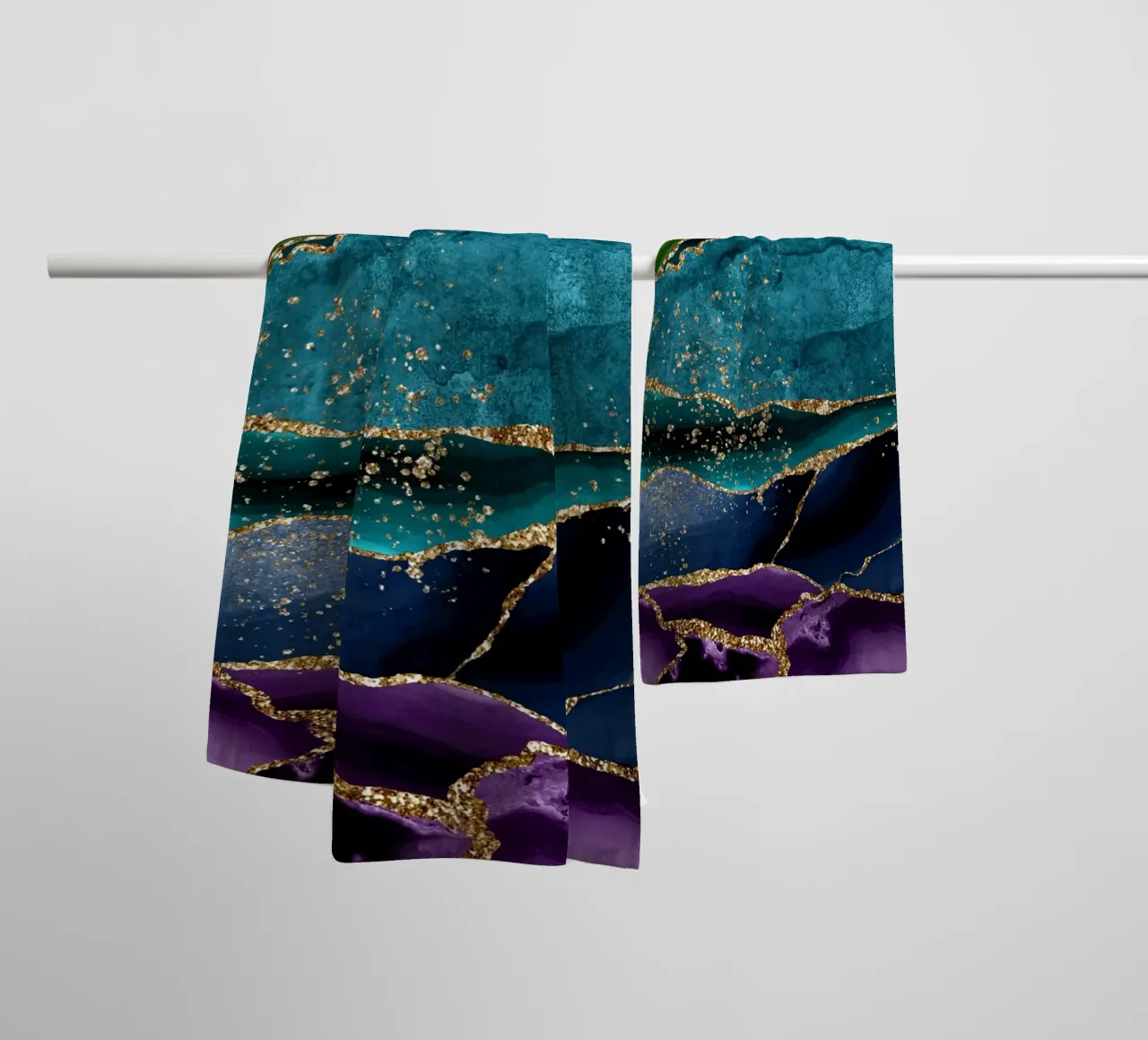 Peacock Agate Texture 01 towel by Gemstone Textures