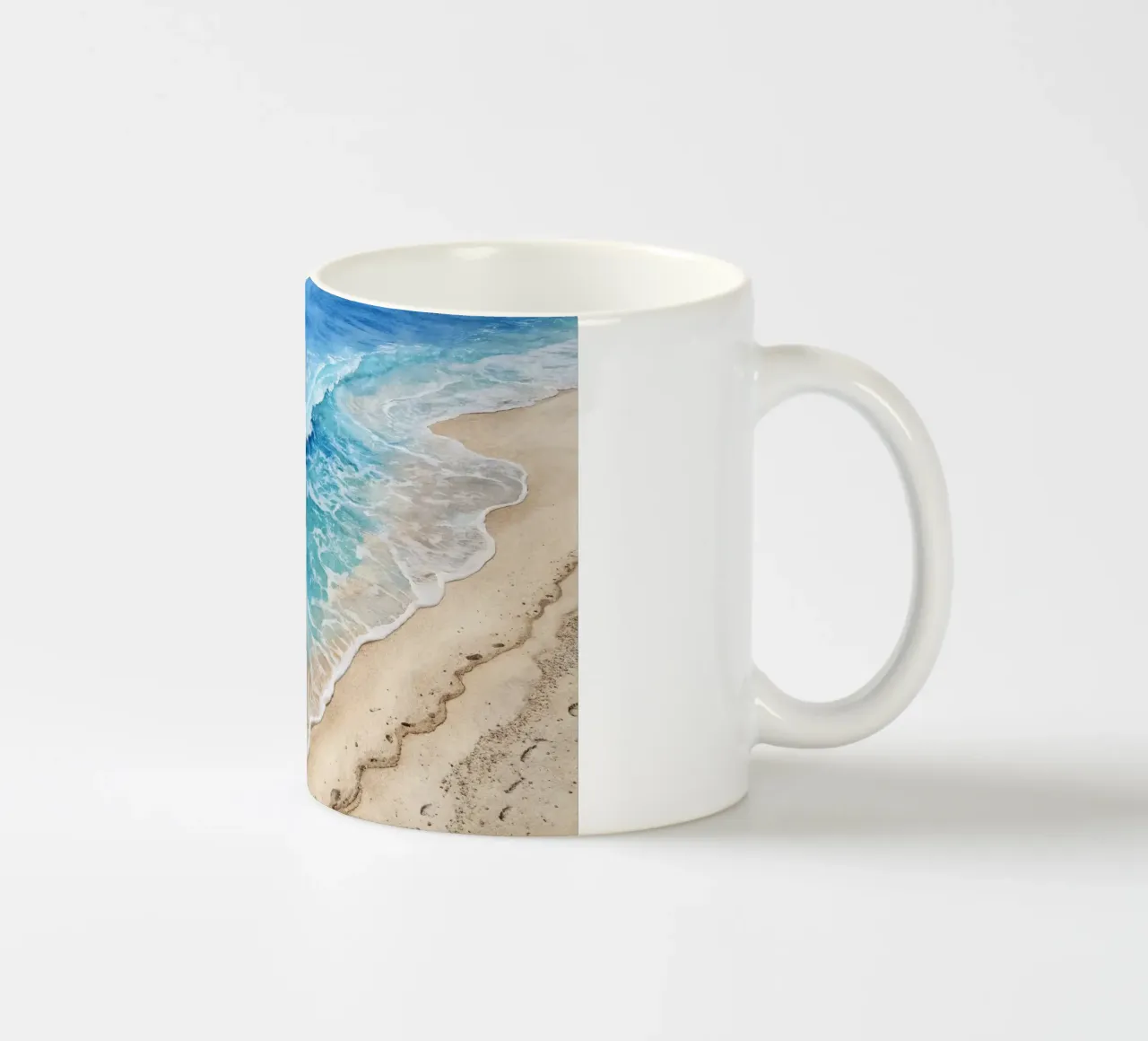 Il mare calmo tazza in ceramica da Point and Art