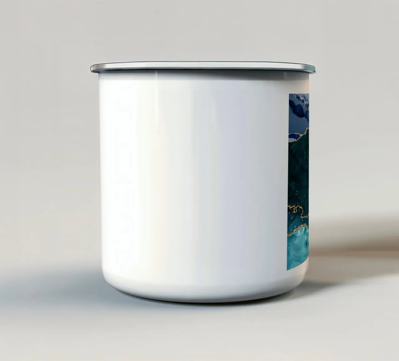 Pfauenachat Textur 02 Emaille Tasse von Gemstone Textures