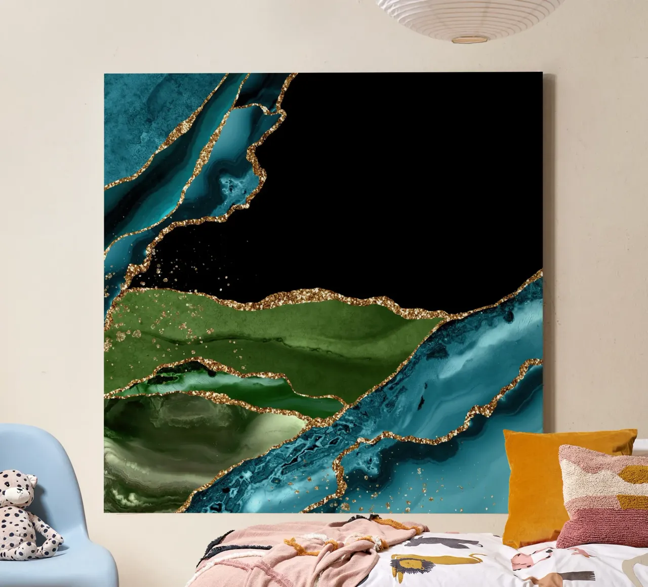 Pauw Agaat Textuur 03 canvas van Gemstone Textures