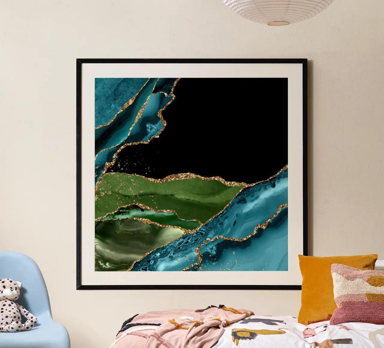 Texture de l'agate de paon 03 poster de Gemstone Textures