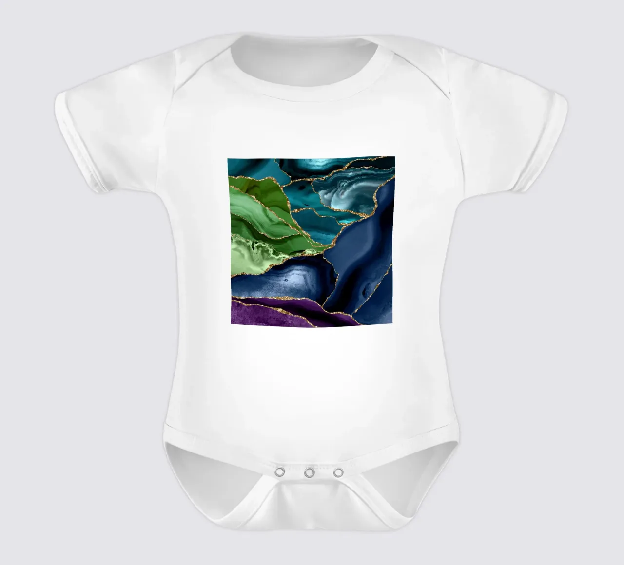 Agata pavone Texture 09 body neonato maniche corte da Gemstone Textures