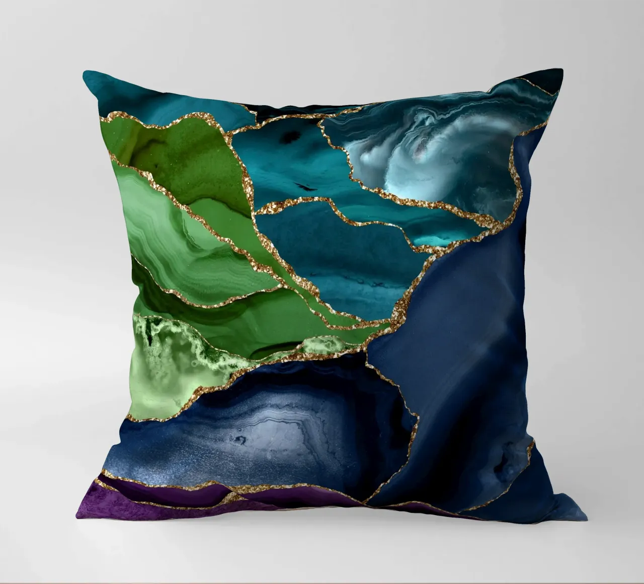 Peacock Agate Texture 09 decorative cushion by Gemstone Textures