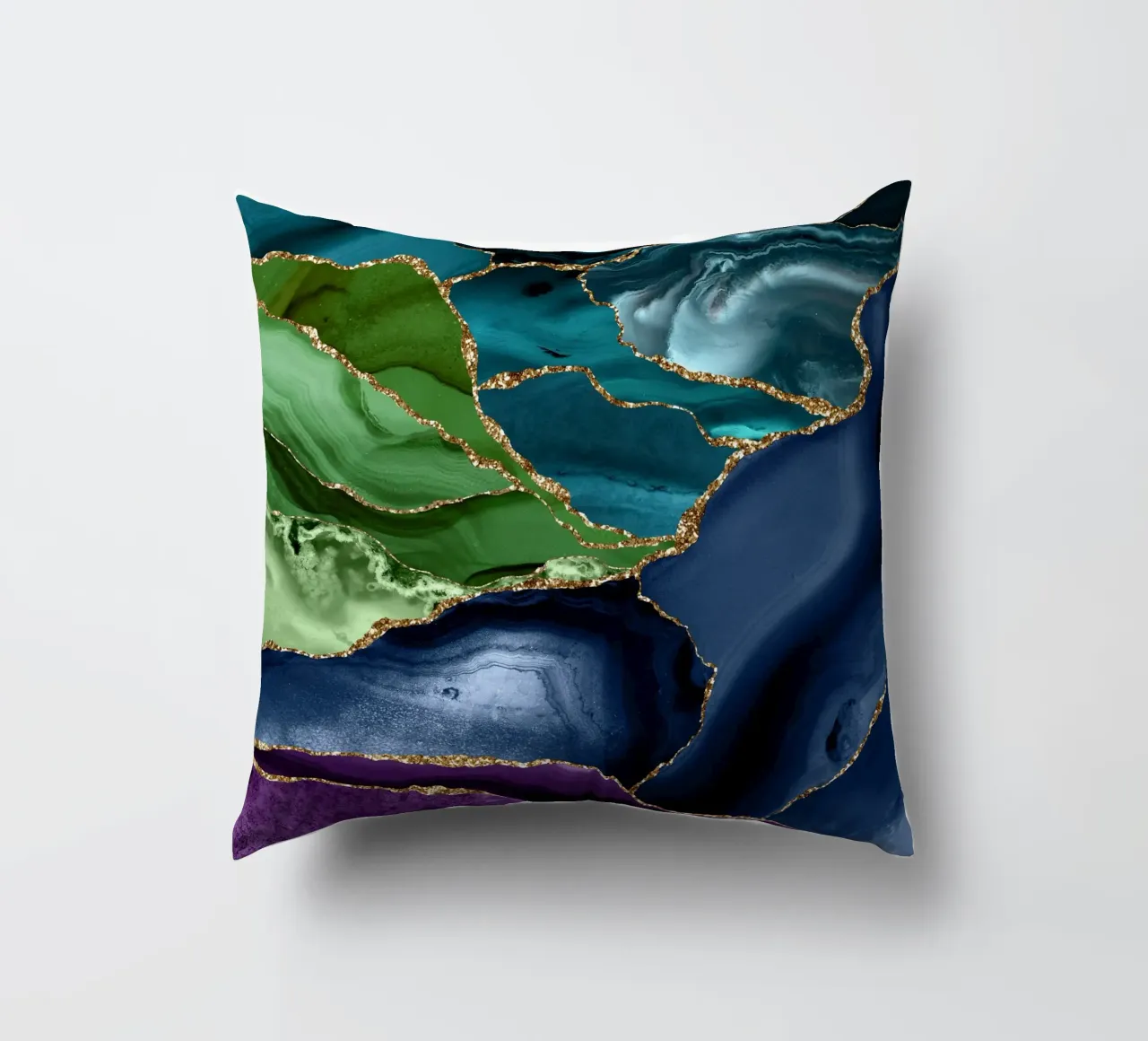 Peacock Agate Texture 09 decorative cushion by Gemstone Textures