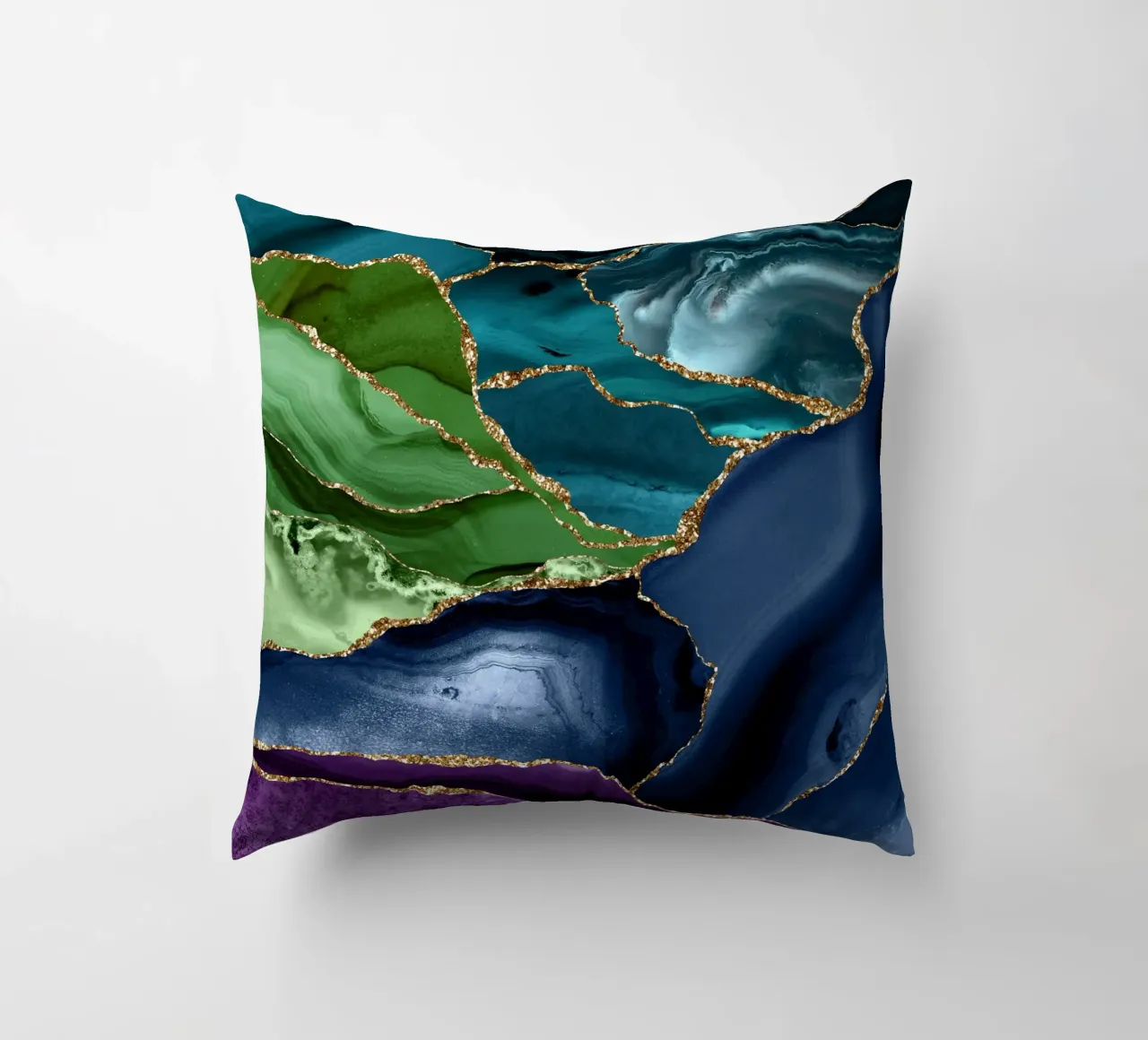Peacock Agate Texture 09 decorative cushion by Gemstone Textures