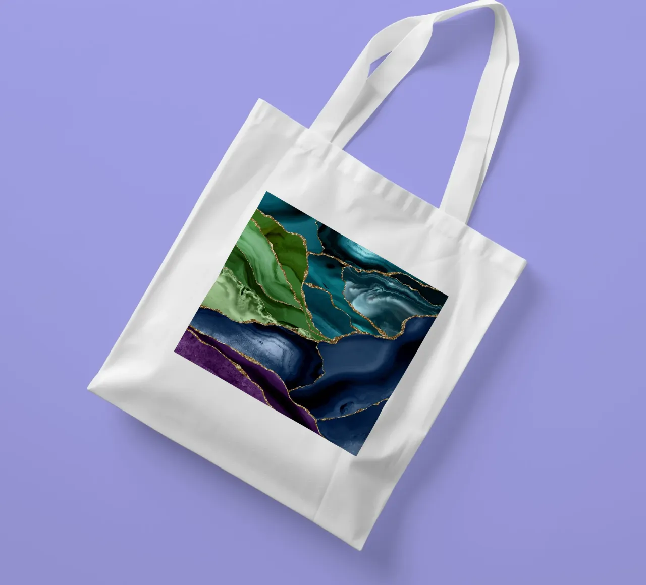 Agata pavone Texture 09 borsa in juta da Gemstone Textures