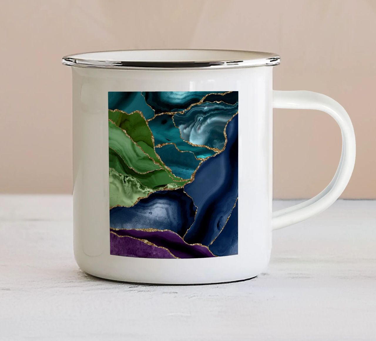 Agata pavone Texture 09 tazza in smalto da Gemstone Textures