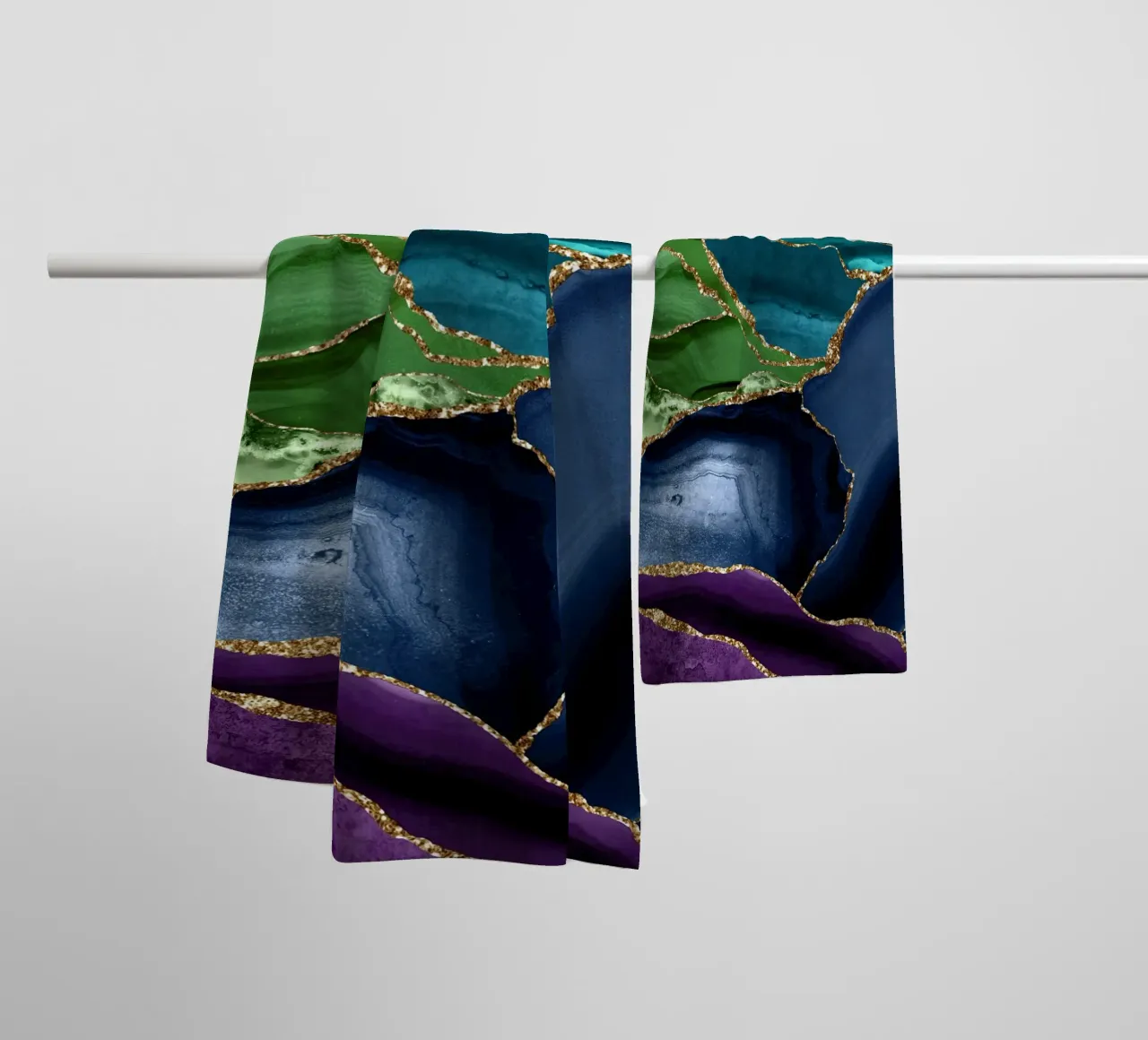 Peacock Agate Texture 09 towel by Gemstone Textures