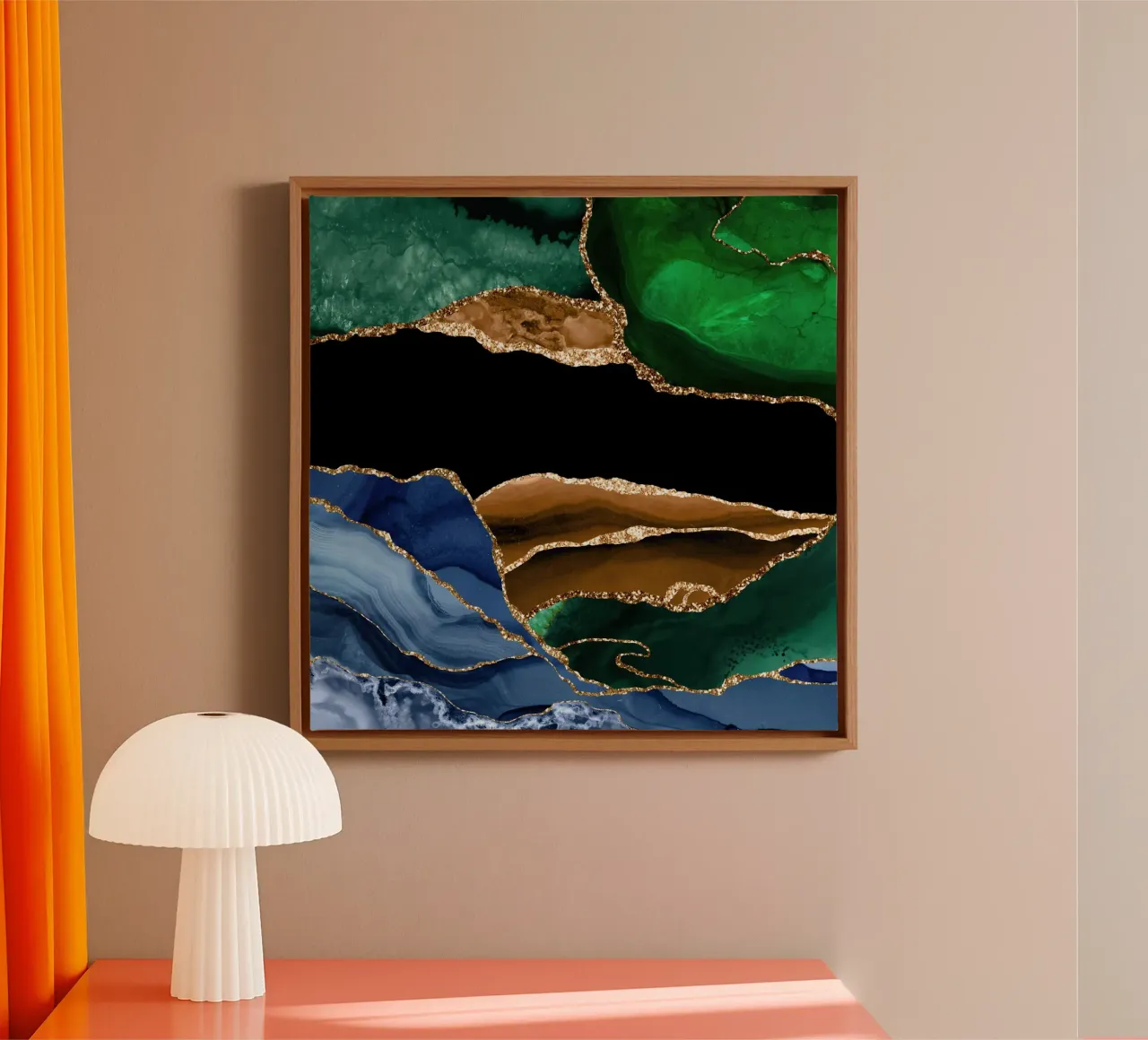 Agata pavone Texture 10 tela con Cornice a cassetta da Gemstone Textures