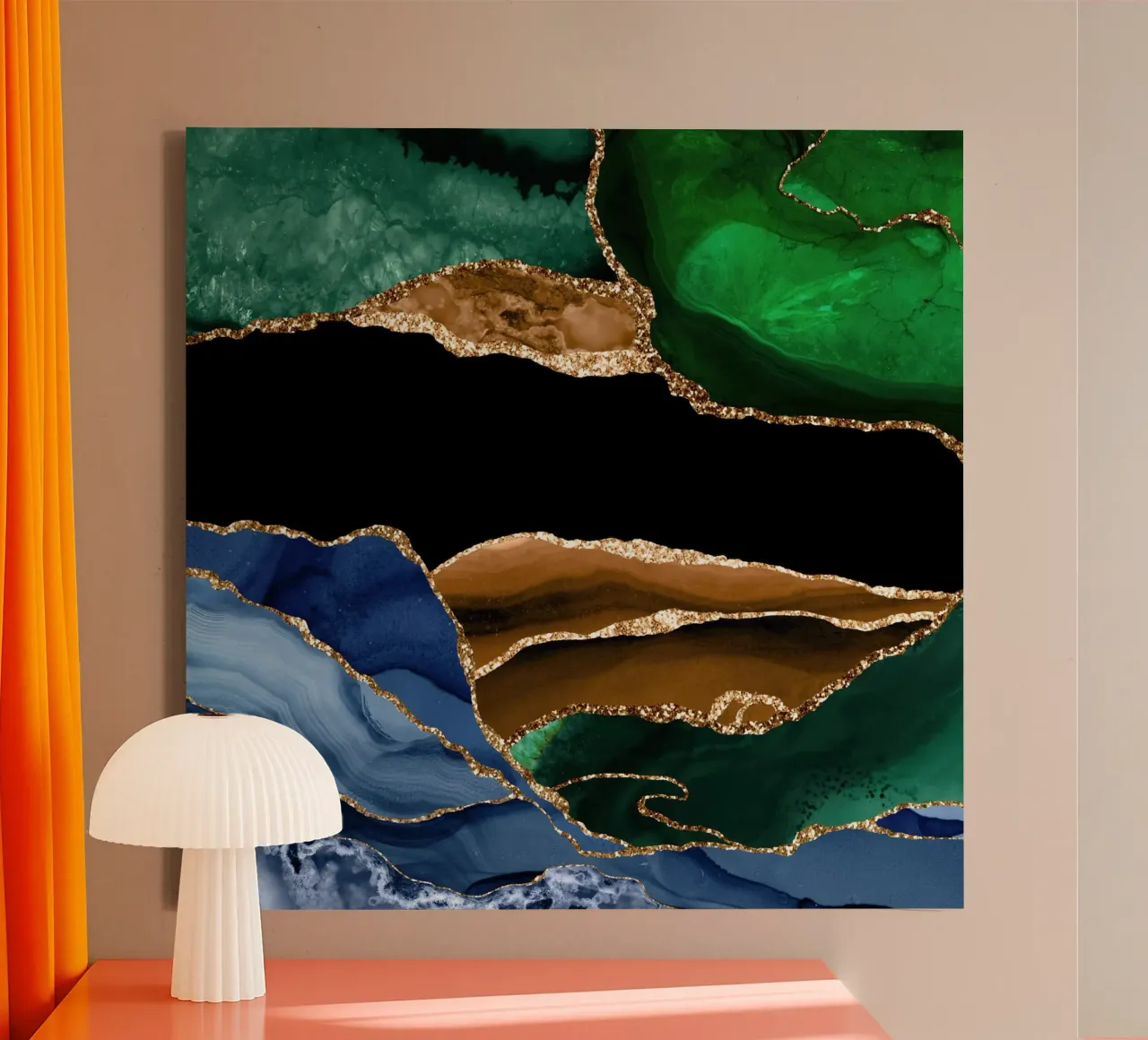 Agata pavone Texture 10 tela con Cornice a cassetta da Gemstone Textures