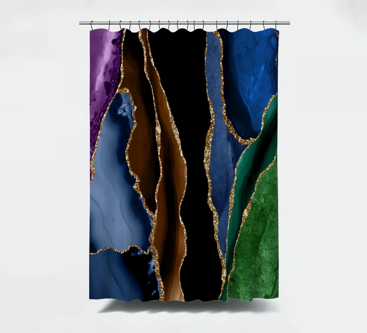Pfauenachat Textur 11 Duschvorhang von Gemstone Textures