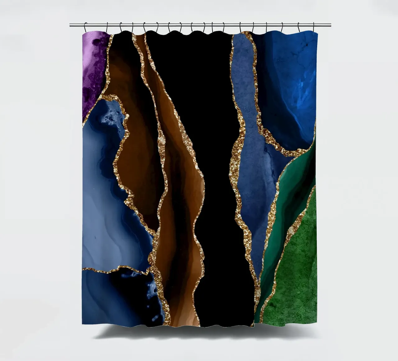 Pfauenachat Textur 11 Duschvorhang von Gemstone Textures