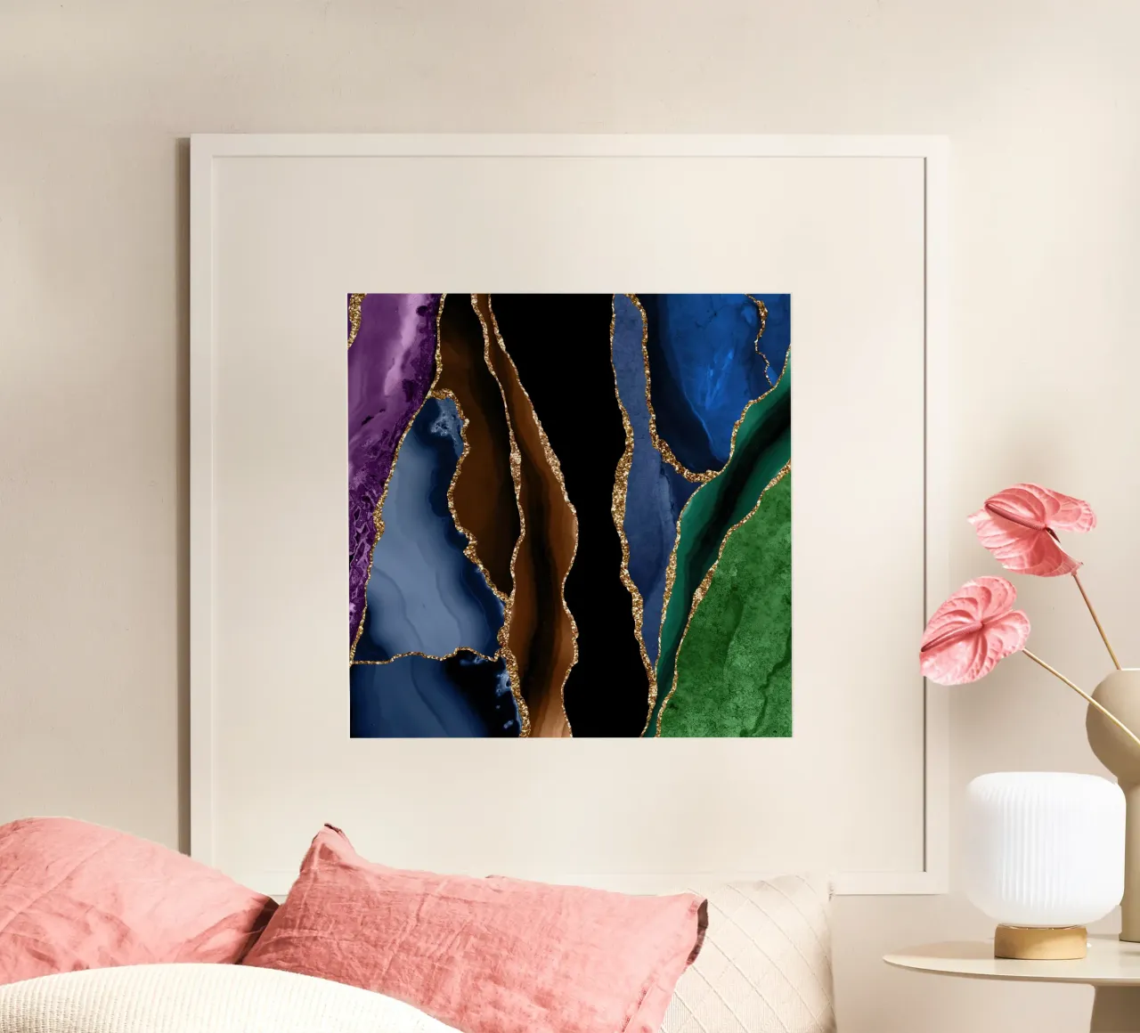 Texture de l'agate paon 11 poster de Gemstone Textures