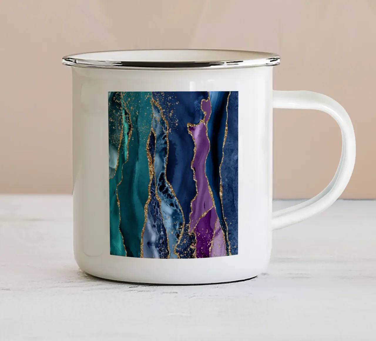 Agata pavone Texture 12 tazza in smalto da Gemstone Textures