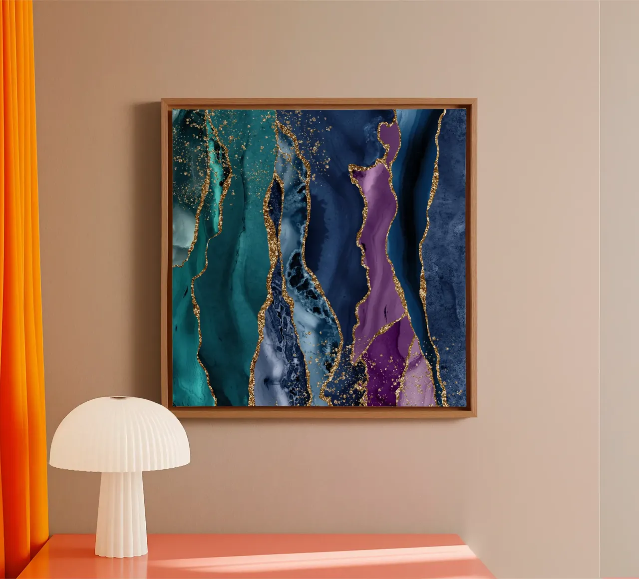 Agata pavone Texture 12 tela con Cornice a cassetta da Gemstone Textures