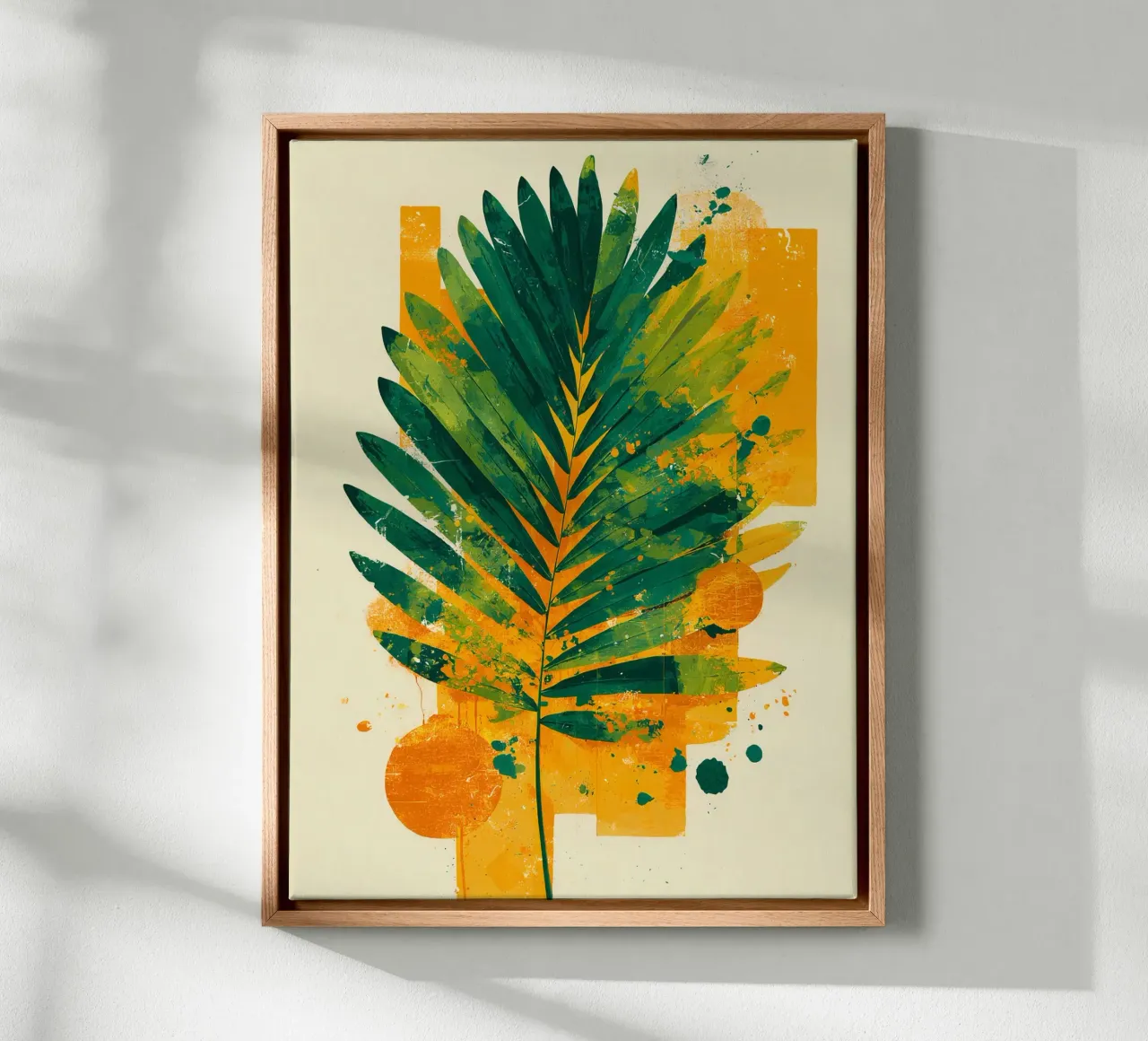 Palm Tropical A tela con Cornice a cassetta da Mateo
