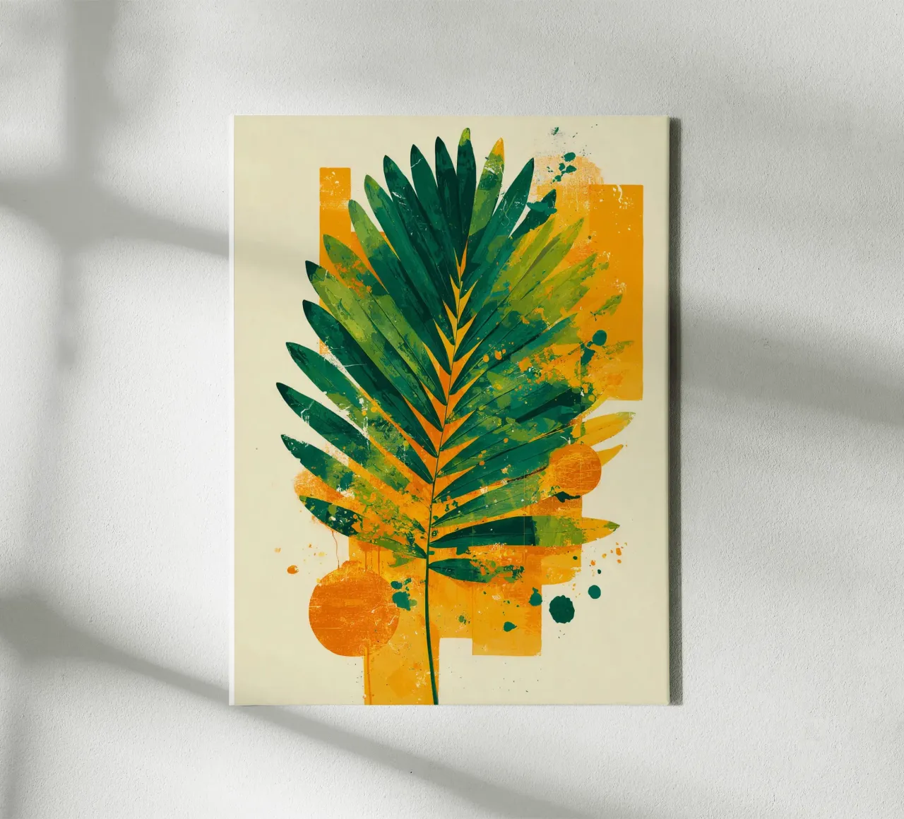 Palm Tropical A tela con Cornice a cassetta da Mateo