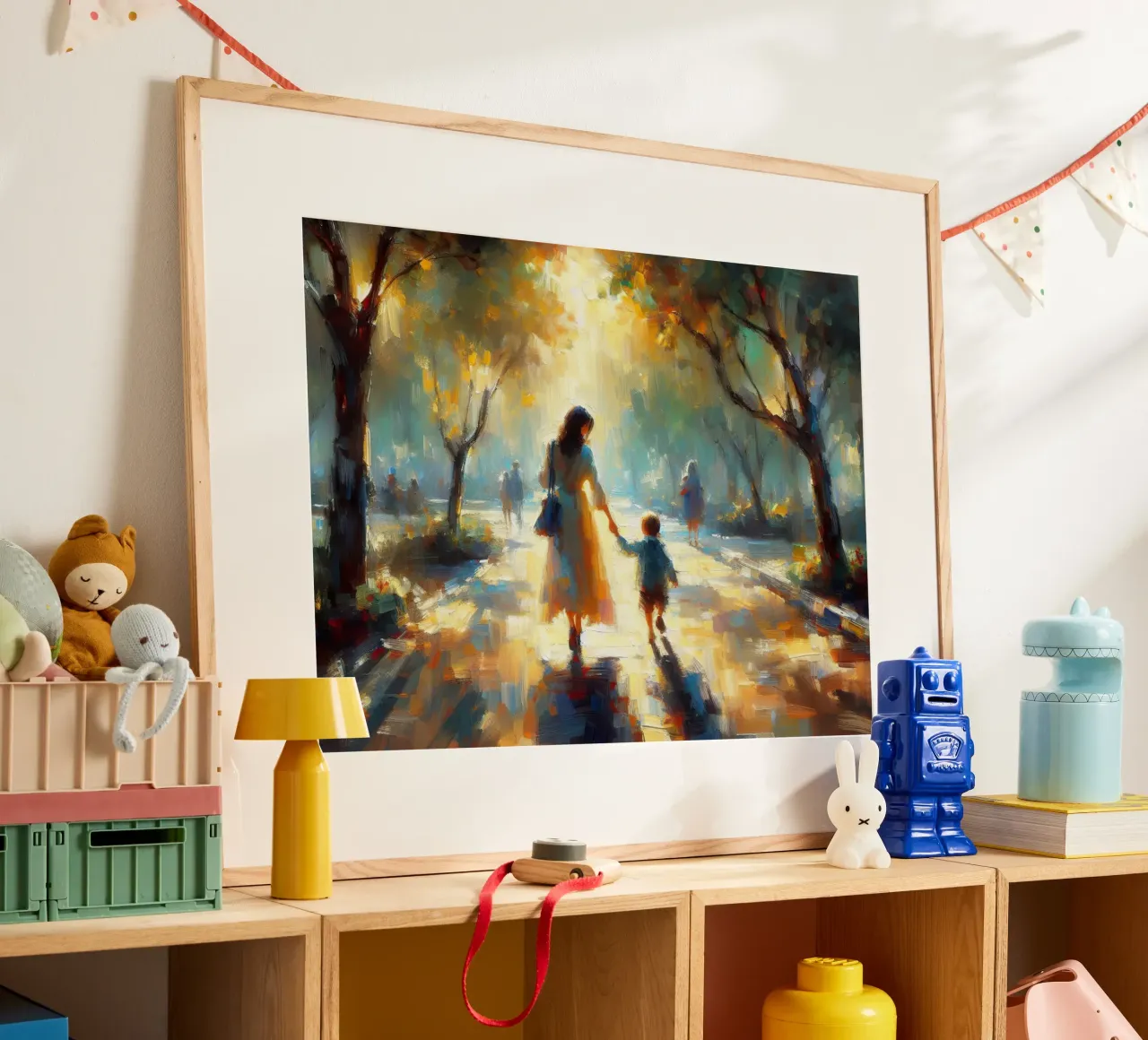 Camminare poster con telaio in plastica da 🎨 Point and Art