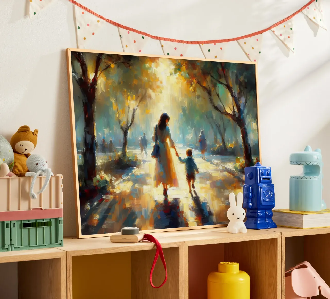 Camminare poster con telaio in plastica da 🎨 Point and Art