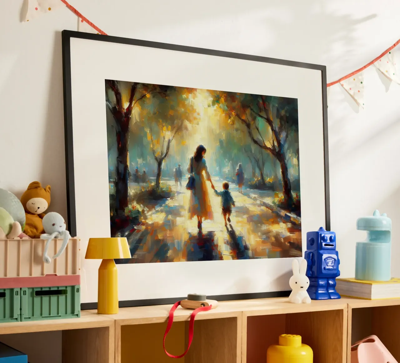 Camminare poster con telaio in plastica da 🎨 Point and Art