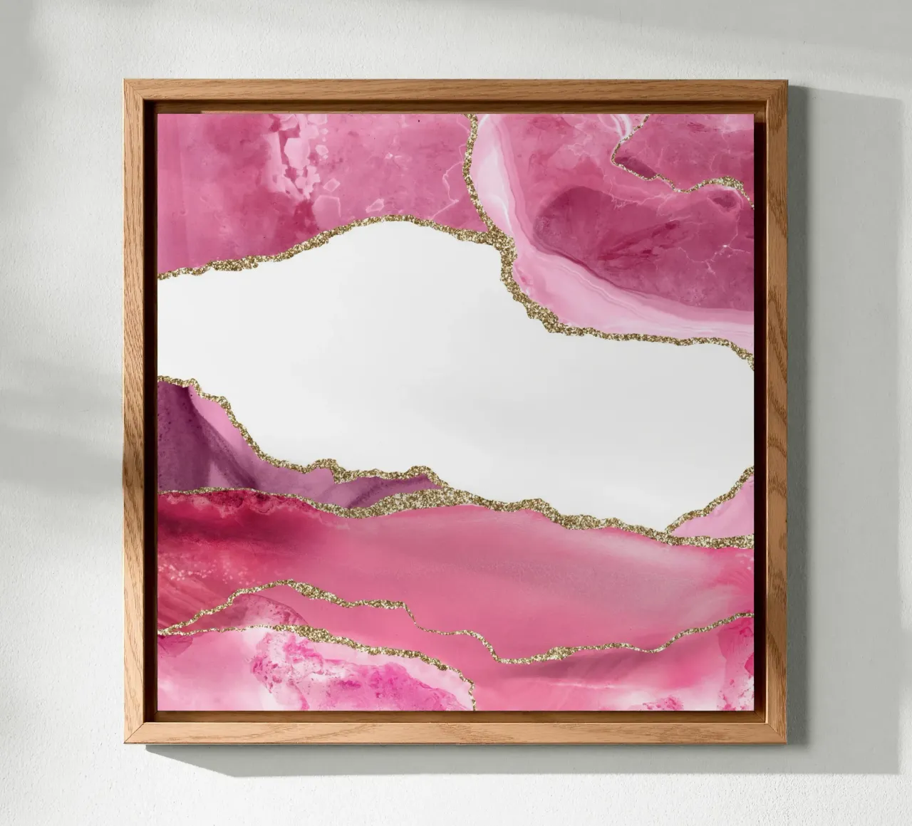 Agata rosa e oro Texture 02 alluminio dibond da Gemstone Textures