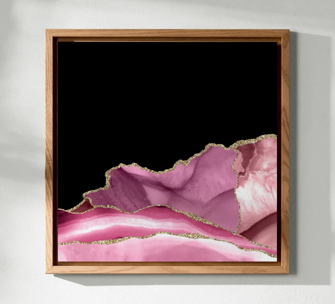 Agata rosa e oro Texture 07 alluminio dibond da Gemstone Textures