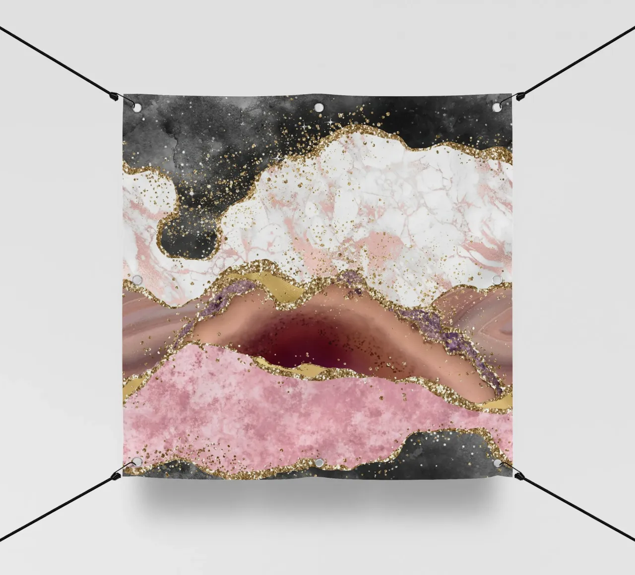 Texture Agata rosa glitterata 01 telo in pvc da Gemstone Textures