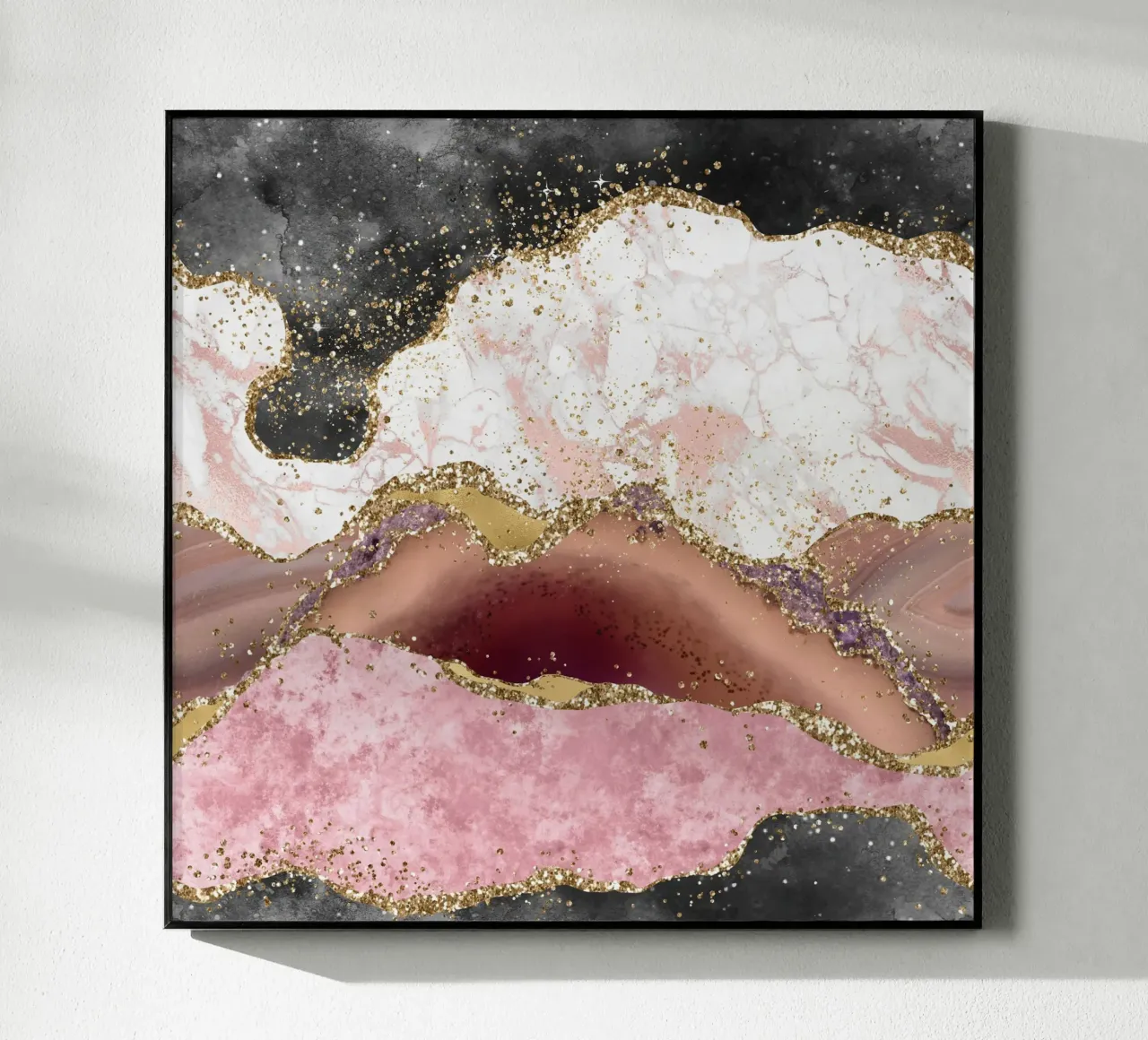 Texture Agata rosa glitterata 01 plexiglass da Gemstone Textures