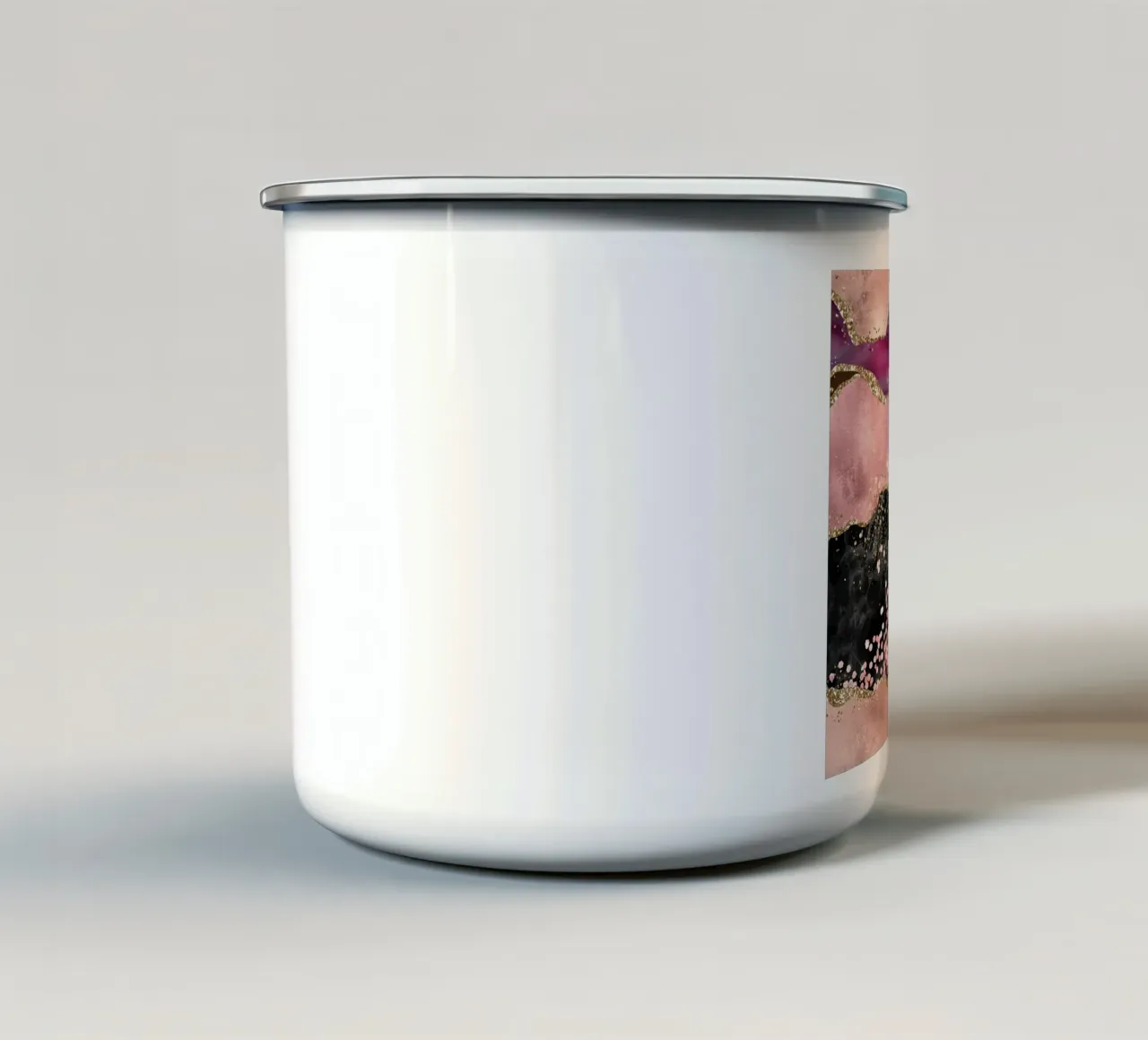 Agata rosa glitterata Texture 02 tazza in smalto da Gemstone Textures