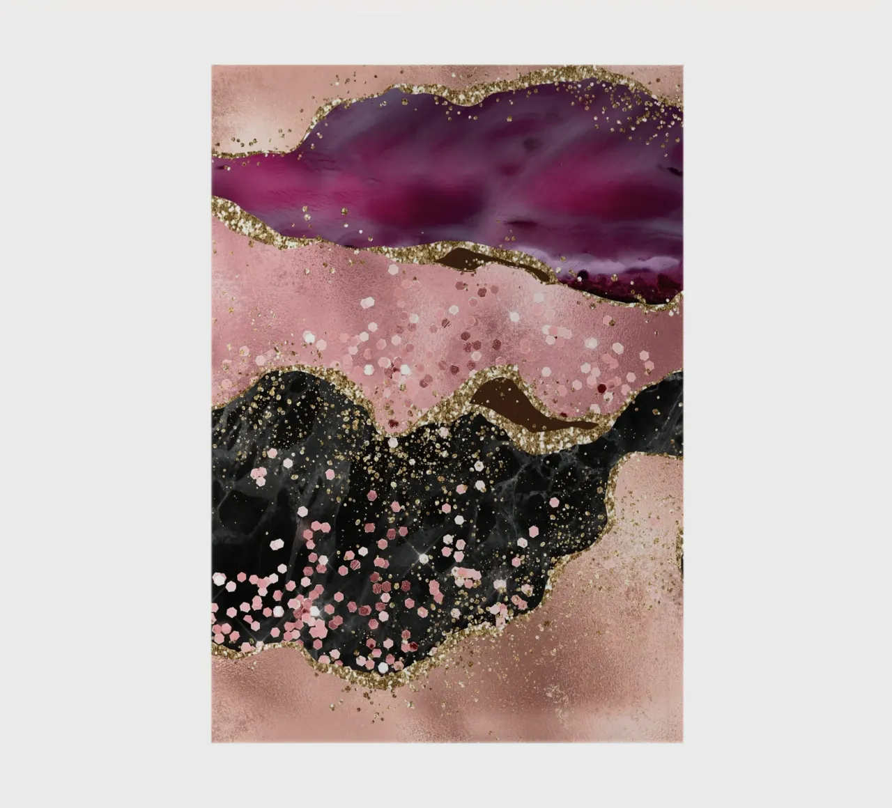 Pink Glitter Agate Texture 02 notebook by Gemstone Textures