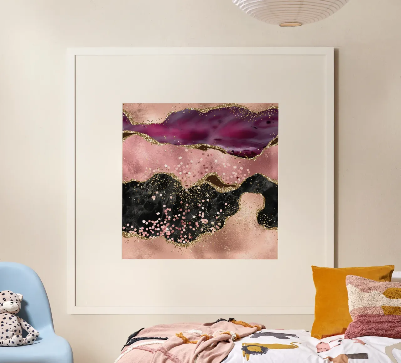 Agata rosa glitterata Texture 02 poster da Gemstone Textures