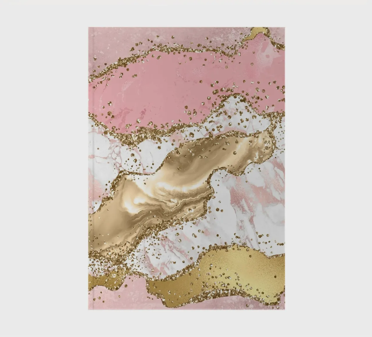 Pink Glitter Agate Texture 03 notebook by Gemstone Textures