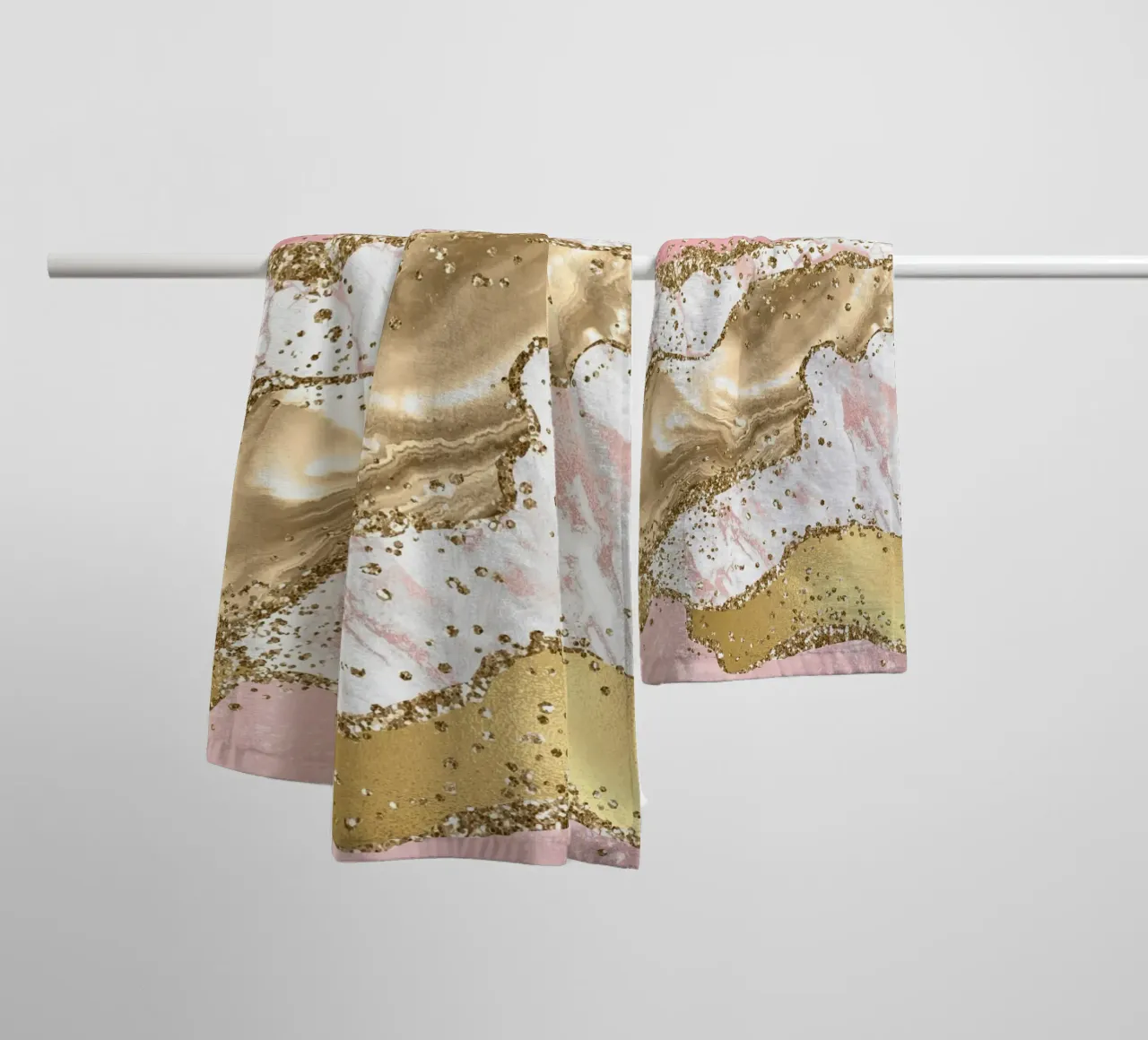 Texture Agata rosa glitterata 03 asciugamano da bagno da Gemstone Textures