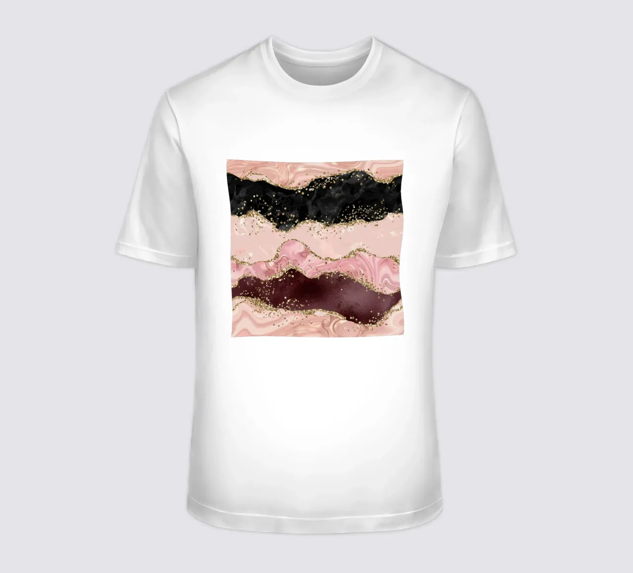 Agata rosa glitterata Texture 06 t-shirt da Gemstone Textures