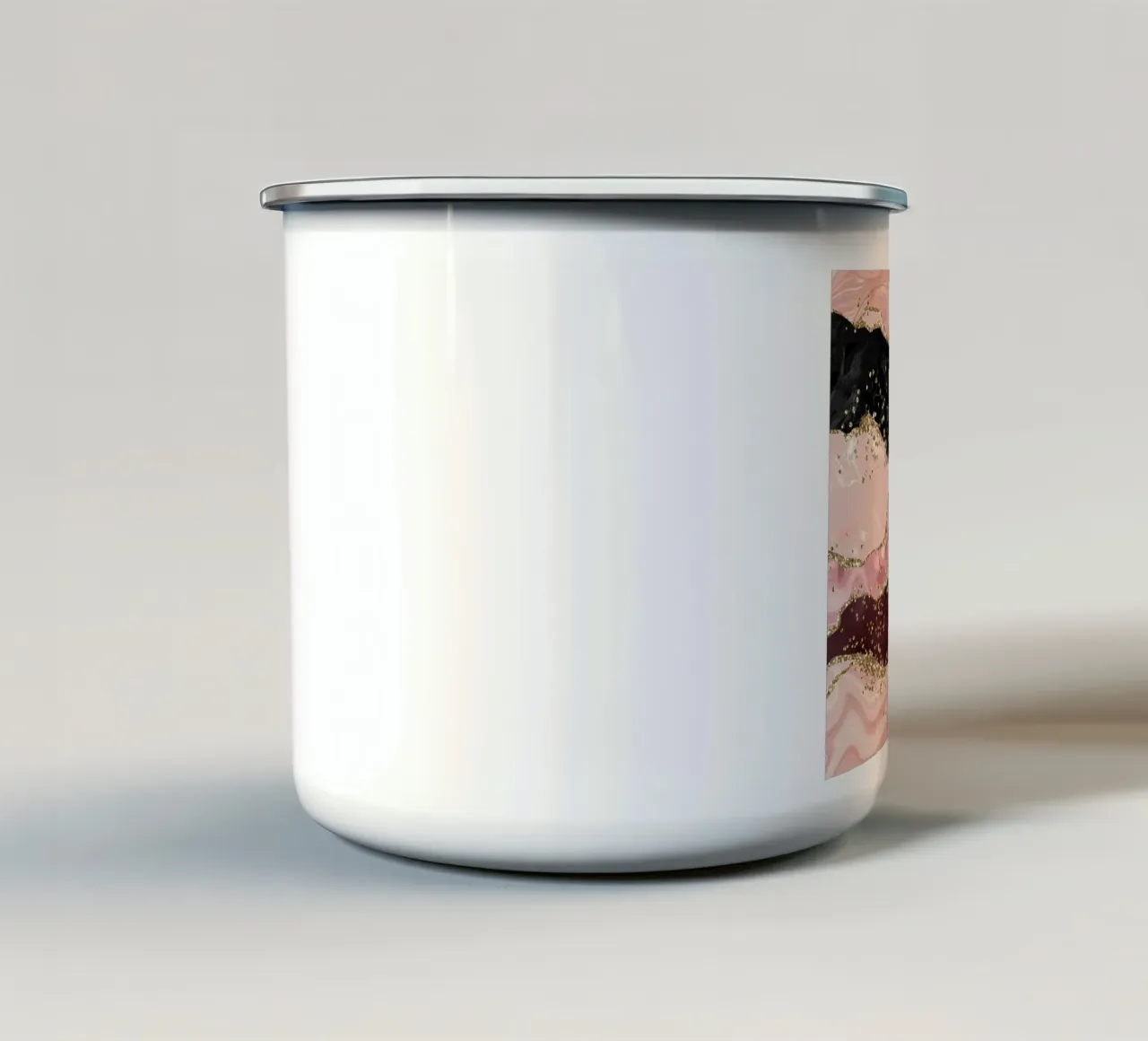 Agata rosa glitterata Texture 06 tazza in smalto da Gemstone Textures
