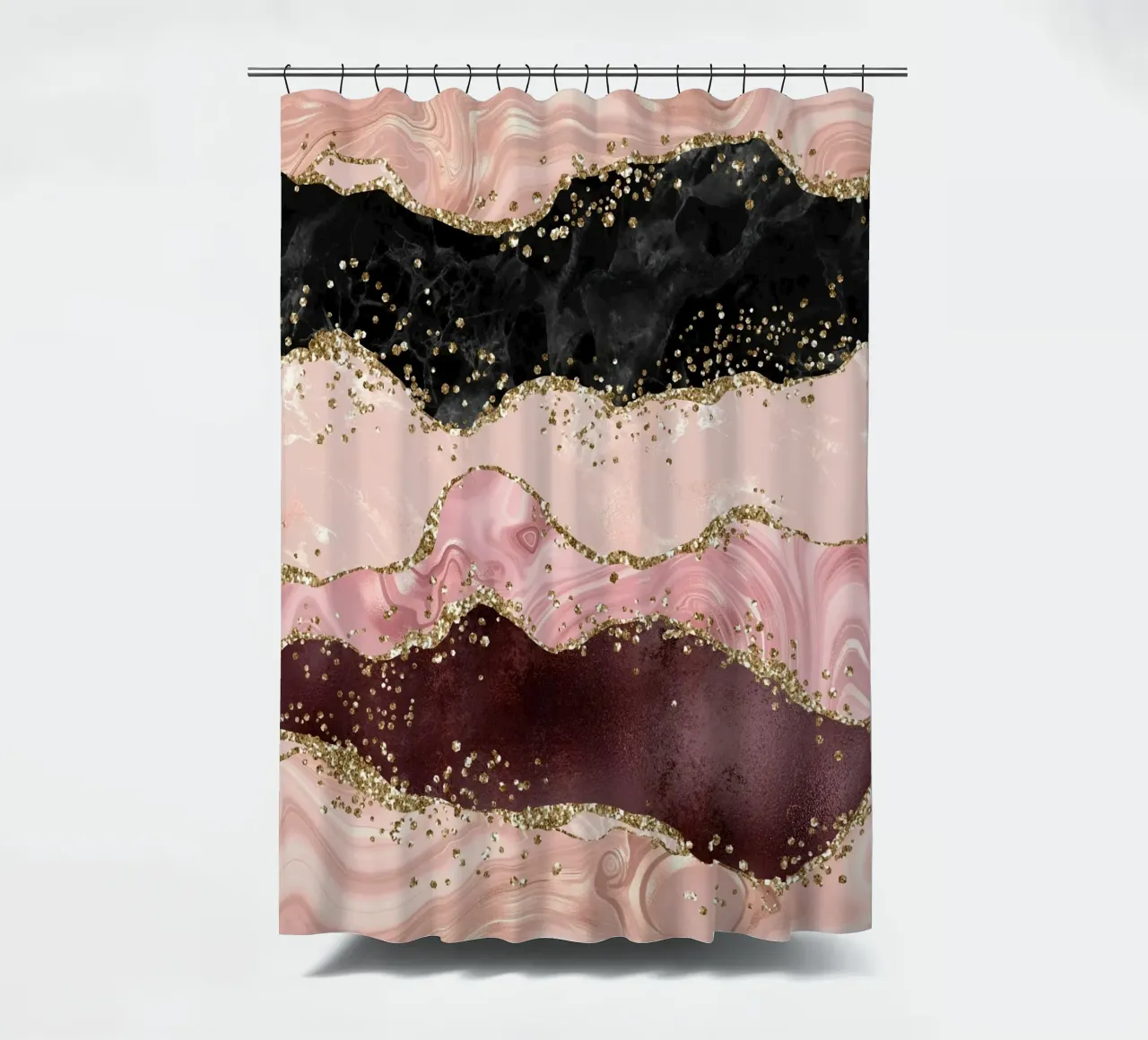 Agata rosa glitterata Texture 06 tenda da doccia da Gemstone Textures