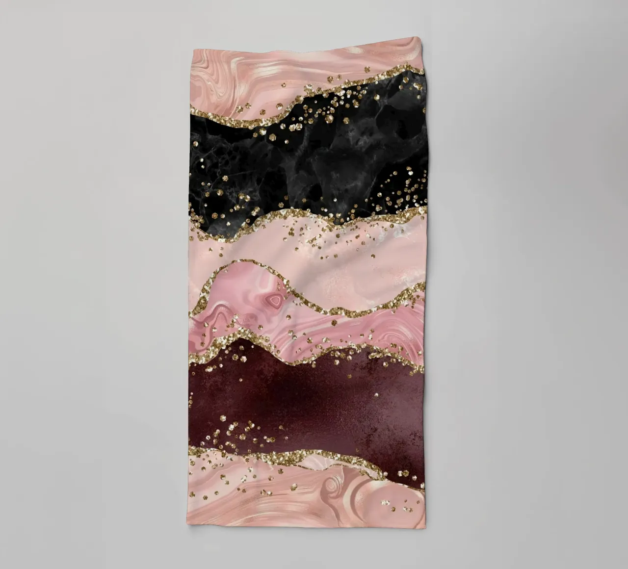 Agata rosa glitterata Texture 06 asciugamano da bagno da Gemstone Textures