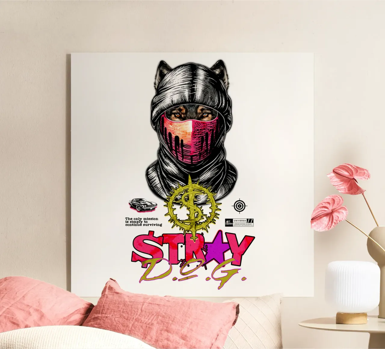 Stray DOG acrylic glass by artelevenstudio
