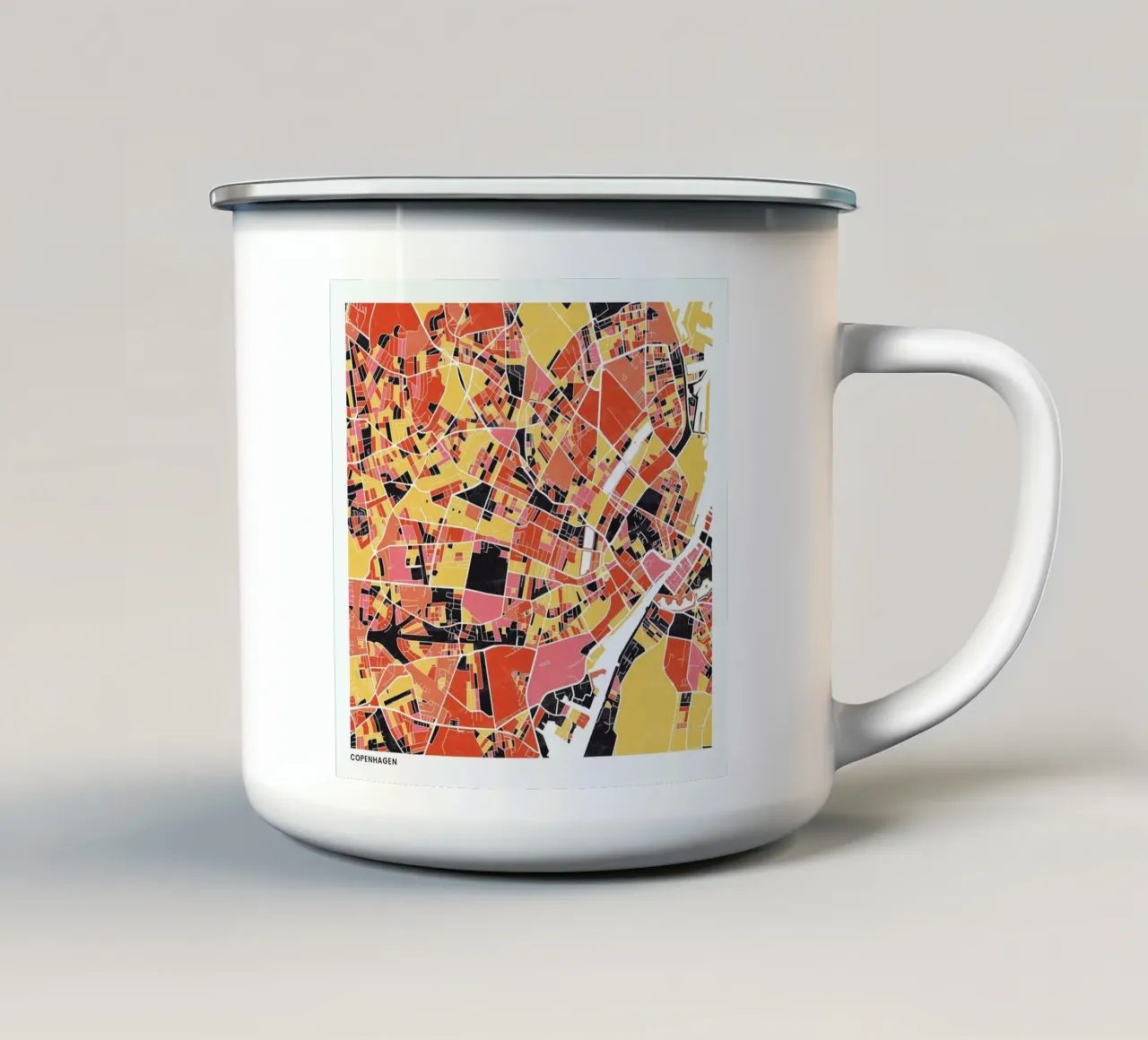Copenhagen II tazza in smalto da The Cartography Collection