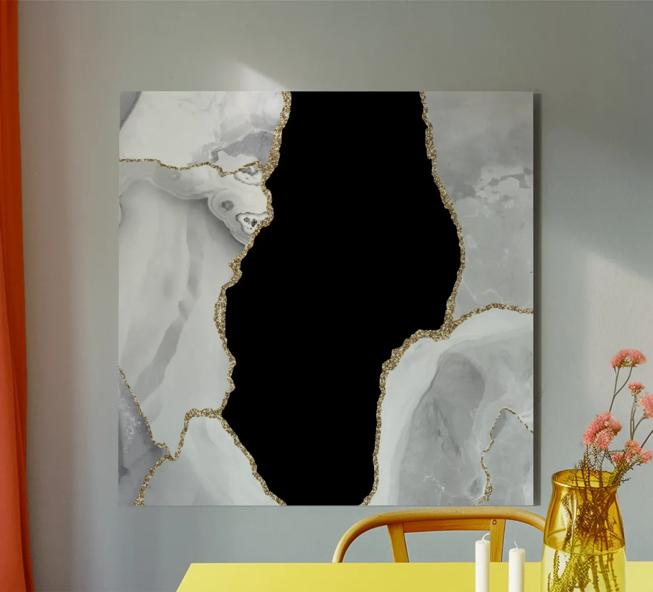 Texture agata bianca e oro 03 pannello forex da Gemstone Textures