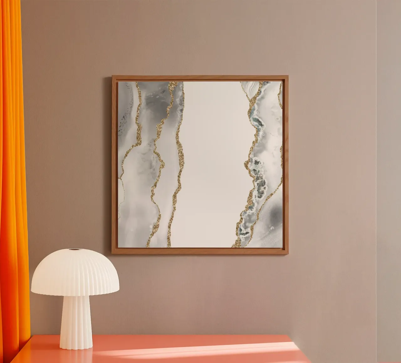 Agata bianca e oro Texture 08 alluminio dibond da Gemstone Textures