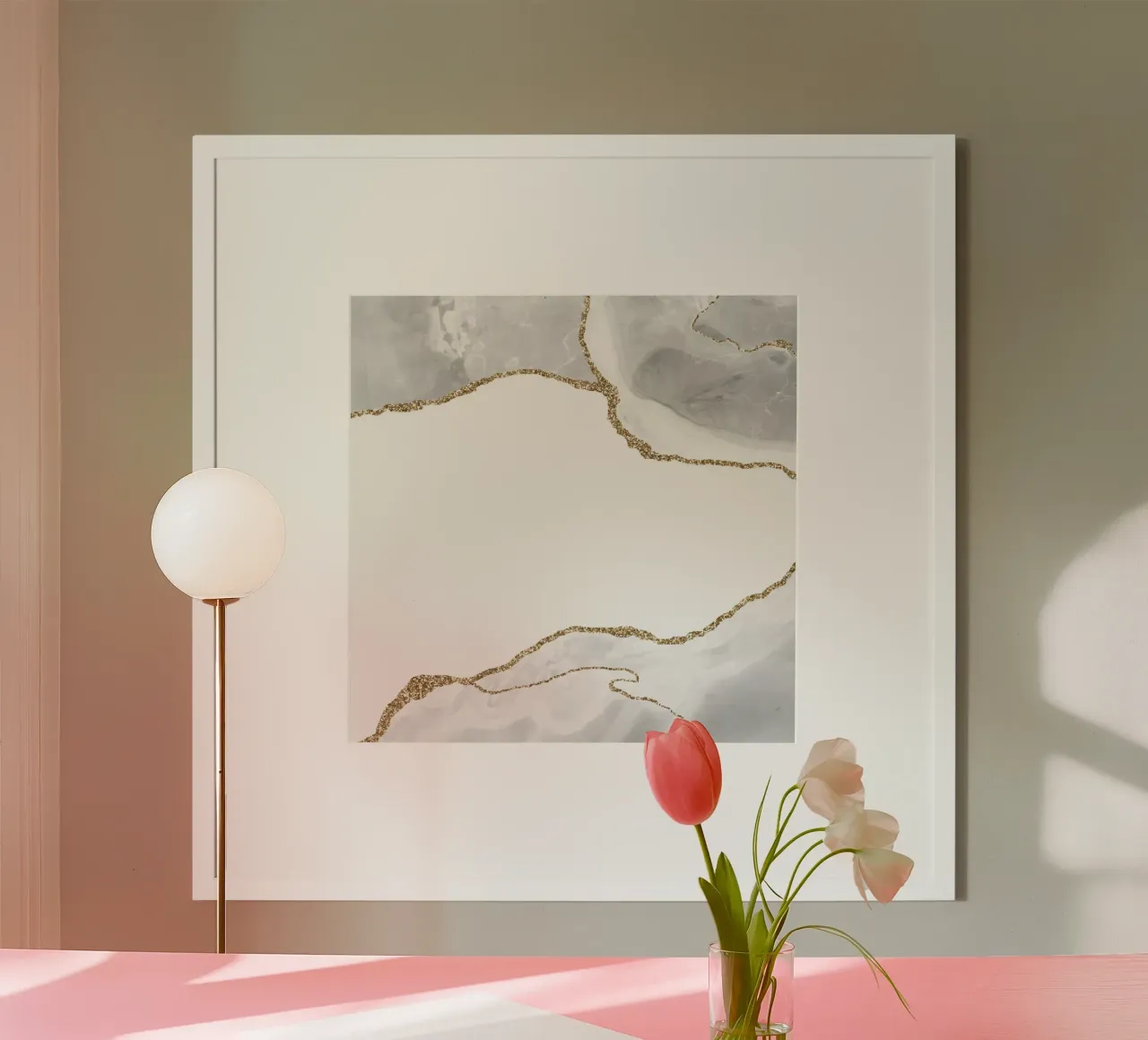 Agata bianca e oro Texture 09 poster da Gemstone Textures