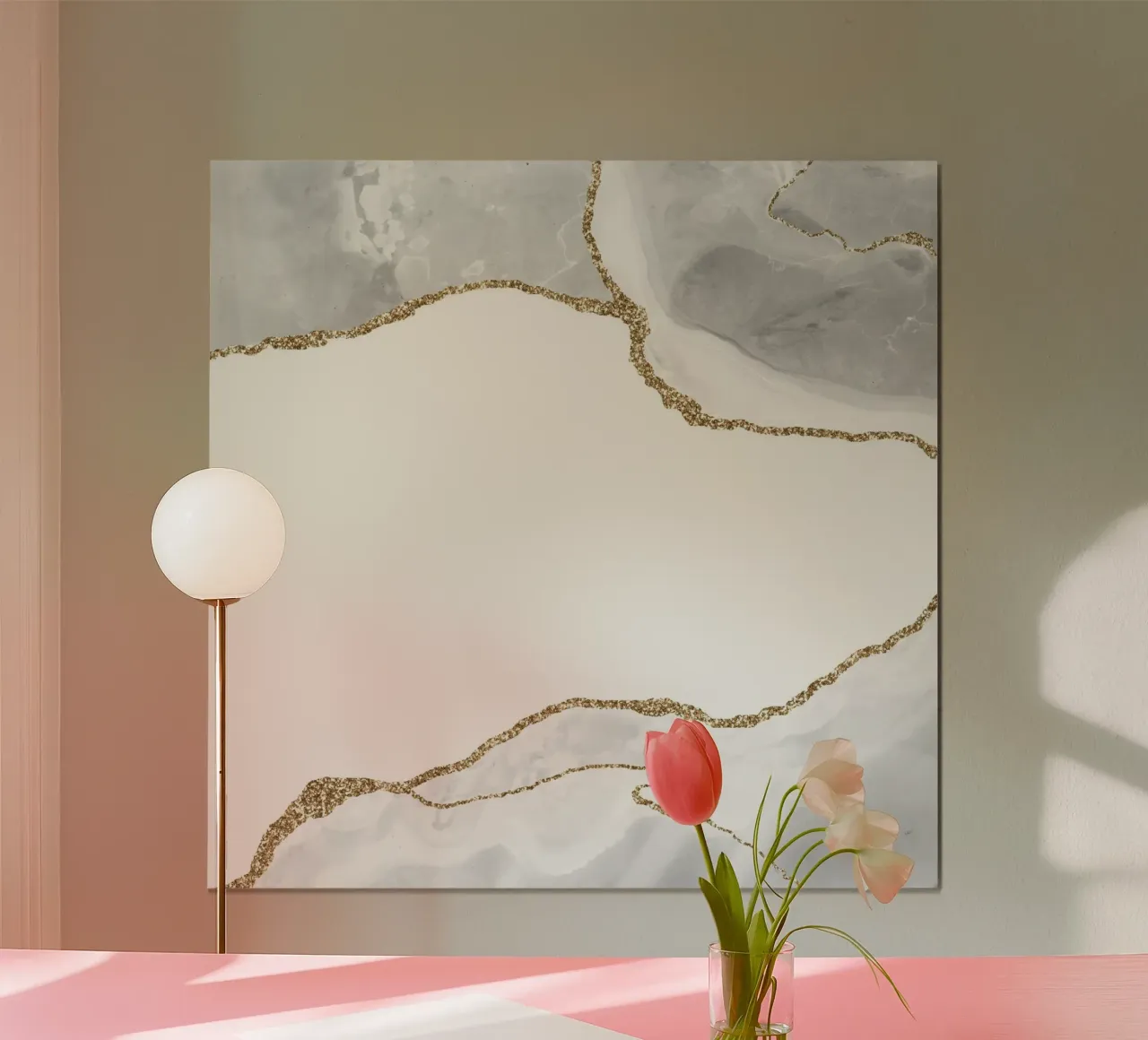 Agata bianca e oro Texture 09 poster da Gemstone Textures